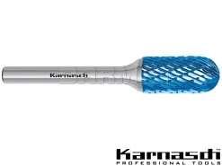 Pilnik obrotowy walcowy z czołem kulistym WRC z powłoką Blue-Tec, frez do metalu - 2 x 11MM, długość 38MM, chwyt 3MM - KARNASCH (115021-020)