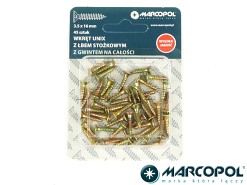 Wkręty uniwersalne 3,5 x 16 mm, 45 szt. - MARCOPOL (QB0045)