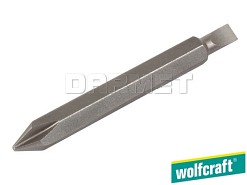 Końcówki wkrętaków podwójne, długość: 60 mm, rozmiary: PH1 x 4,5MM i PH2 x 5,5 mm - 2 sztuki - WOLFCRAFT WF2407000