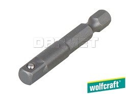 Adapter do kluczy nasadowych, do gniazd z mocowaniem: 1/4", długość: 50 mm - WOLFCRAFT WF1579000