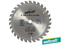 Piła tarczowa 190 x 16 mm do pilarek ręcznych | 30 zębów | seria brązowa - WOLFCRAFT WF6735000