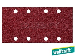 Pasek szlifierski samoprzyczepny, granulacja: 80, wymiary: 93 mm x 185 mm - 10 sztuk - WOLFCRAFT WF1767000