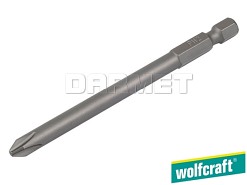 Końcówka wkrętaka krzyżowa Phillips, bardzo długa, długość: 89 mm, rozmiar: PH2 - WOLFCRAFT WF1242000