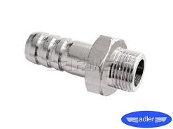 Końcówka z gwintem zewnętrznym 1/4" z króćcem na przewód o średnicy 12MM - ADLER (0125.15)