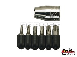 Zestaw z nasadką i grotami TORX, 7 szt. - TENGTOOLS (7369-0109)