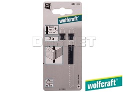 Brzeszczoty do wyrzynarek z trzpieniem "T", do drewna, głębokość cięcia: 75 mm - 2 sztuki - WOLFCRAFT WF8431000