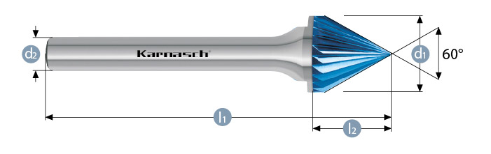 Pilnik obrotowy stożek - Karnasch