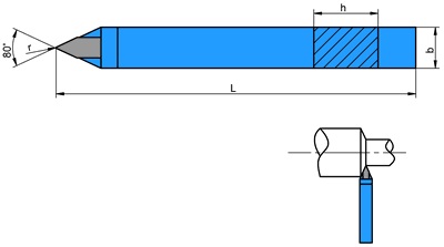 NÓŻ TOKARSKI SPICZASTY NNWb ISO10 WIELKOŚĆ 20x12, węglik S20 (P20)