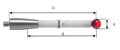 trzpien pomiarowy wymiary R-M4-L50-D6