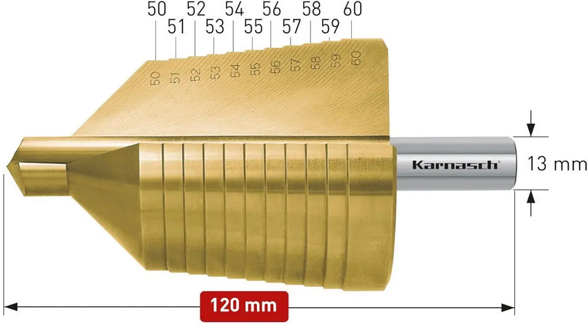 Wiertło stożkowe stopniowe - KARNASH (213021)