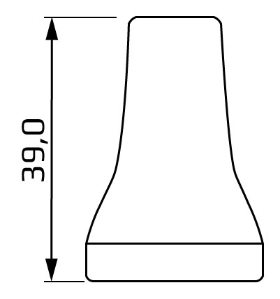 dysza okrągła 12,5 mm system 1/2 - wymiary