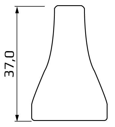 dysza okrągła 6,6 mm system 1/2 - wymiary