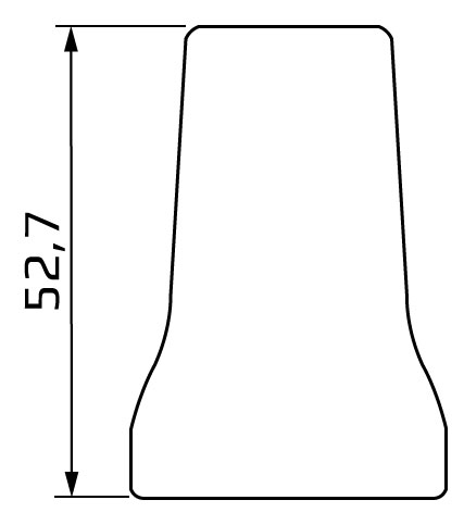 dysza okrągła 13,5 mm system 3/4 - wymiary