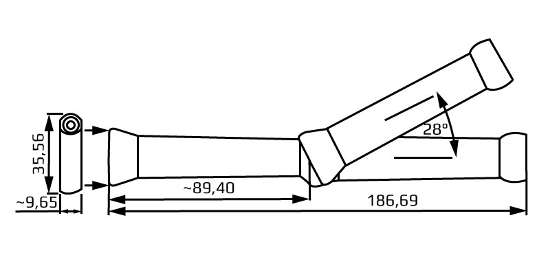 segment przedłużony, system 1/2, wymiary