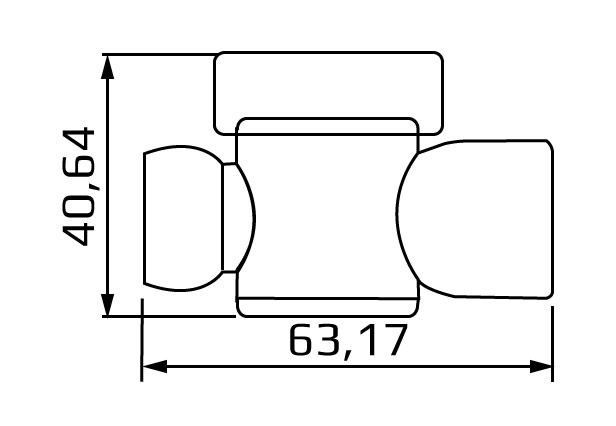 zawór z gwintem wewnętrznym NPT 1/2, system 1/2, wymiary