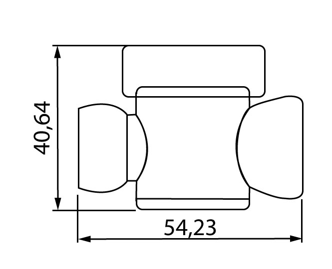 zawór międzysegmentowy, system 1/2, wymiary