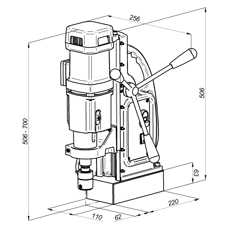 Wiertarka elektromagnetyczna PRO100/4 - PROMOTECH