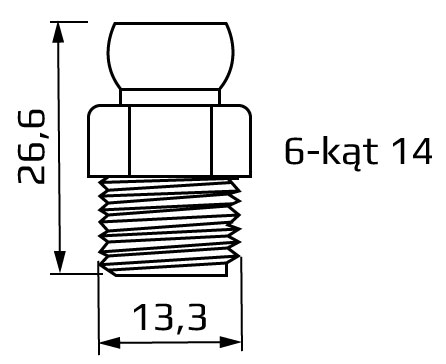 segment z gwintem zewnętrznym 1/4" NPT