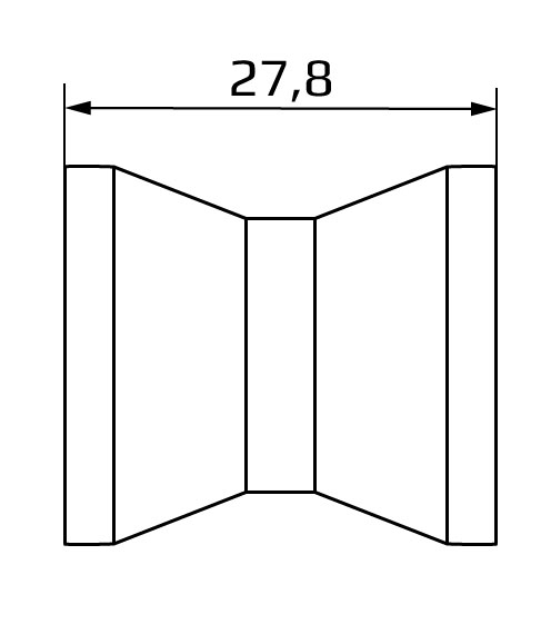 łącznik 3/8" - wymiary