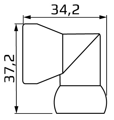 kolano, system 1/2, wymiary